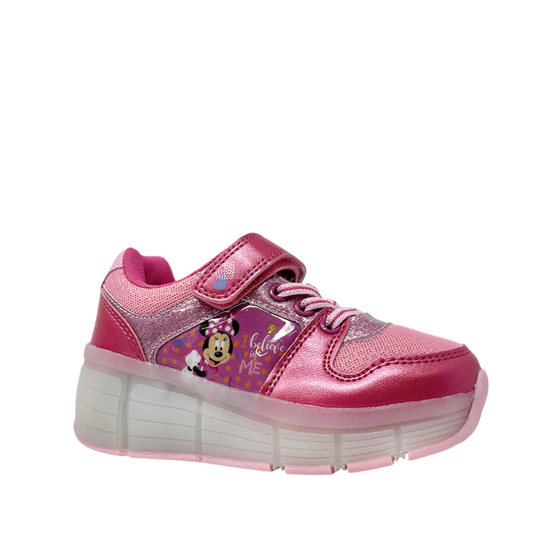 Tennis Minnie para niña color rosado