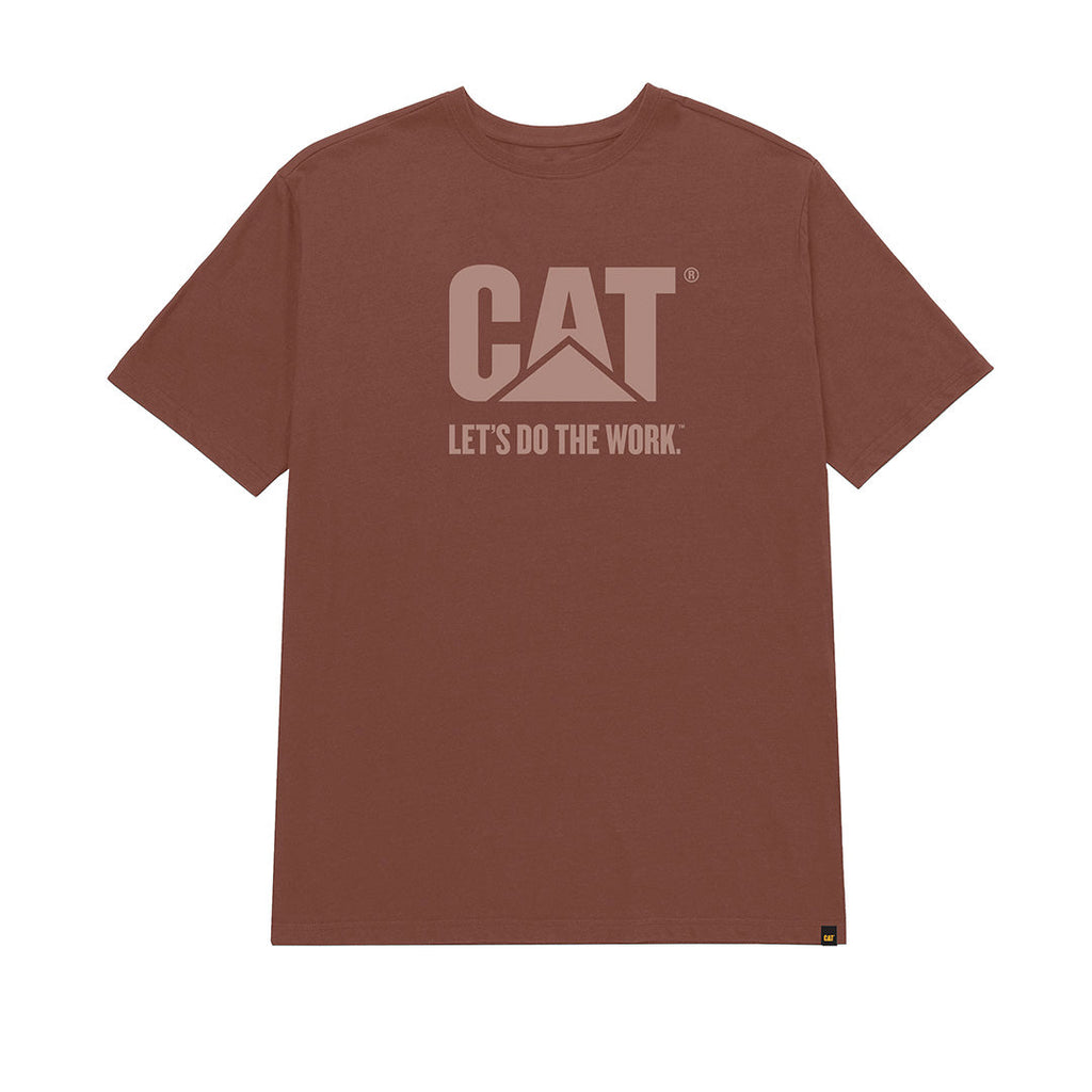 Camiseta Do The Work Graphic para hombre color café