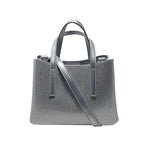 Cartera satchel Vicky para mujer color plateado