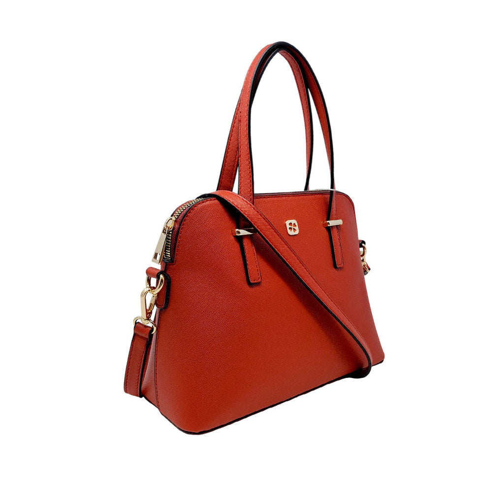 Cartera satchel Paola para mujer color rojo