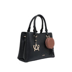 Cartera satchel Alora para mujer color negro