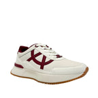 Sneakers Bolton para mujer color blanco y vino