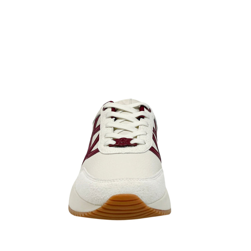 Sneakers Bolton para mujer color blanco y vino