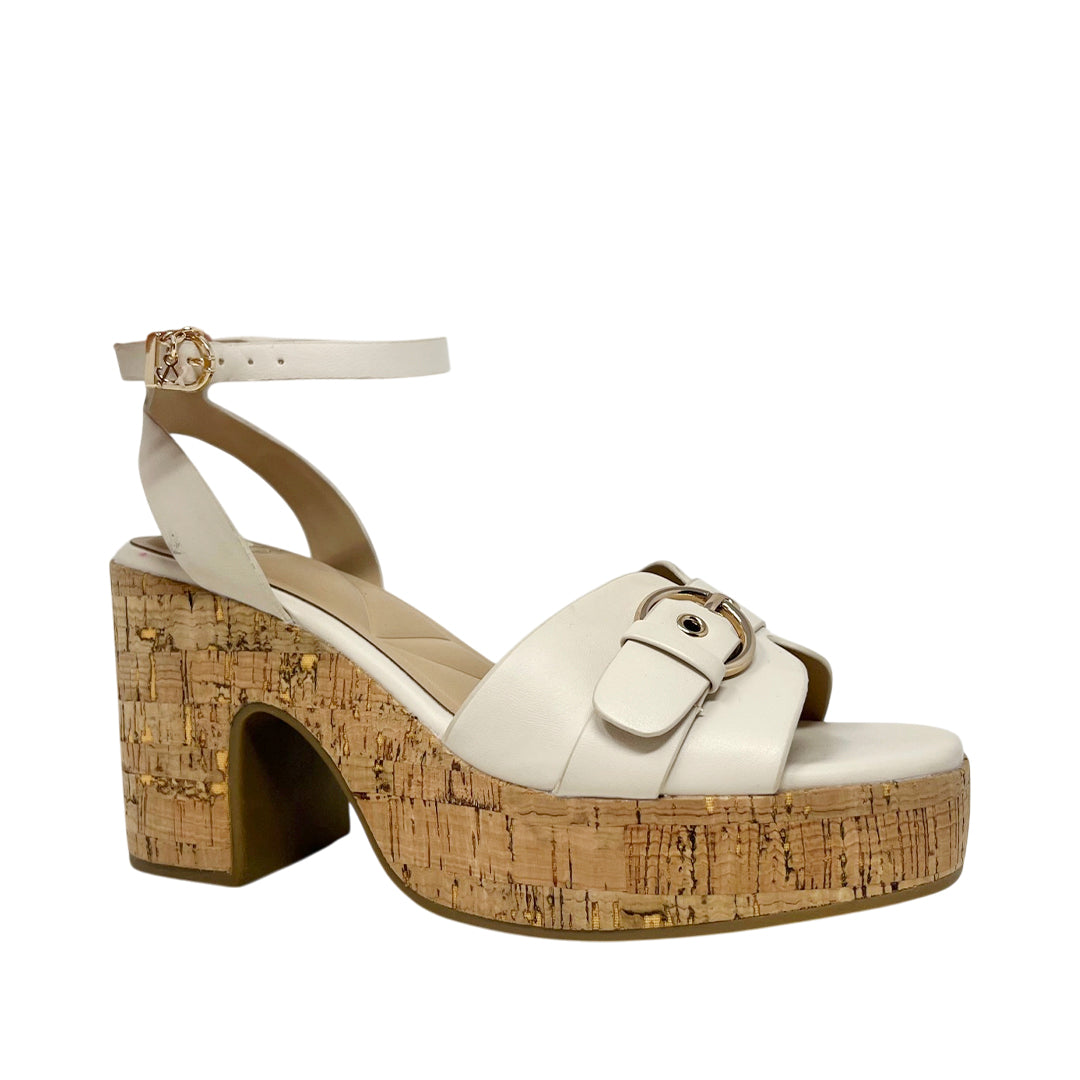 Sandalias de tacón Lena para mujer color hueso