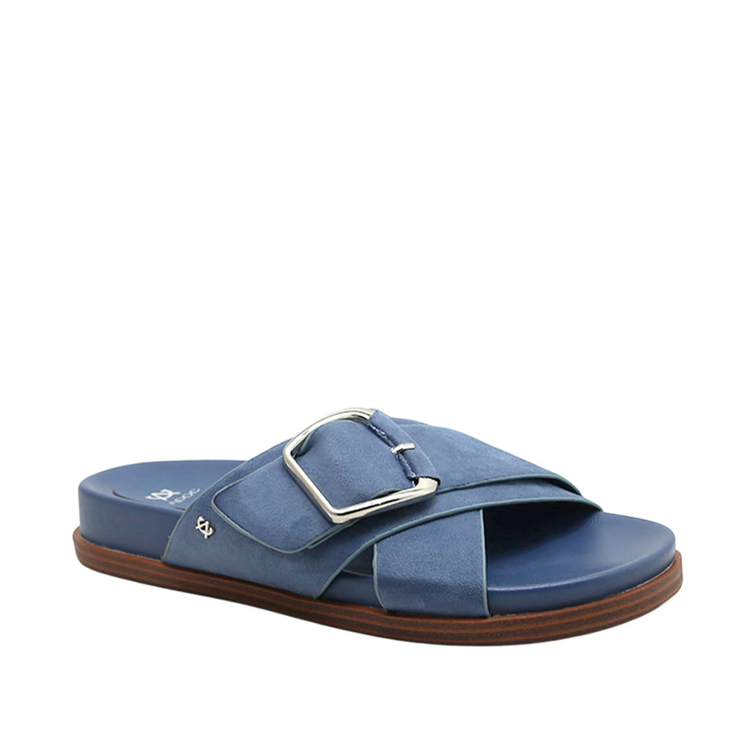 Sandalias flats Isha para mujer color celeste
