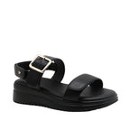Sandalias de cuña Frida para mujer color negro