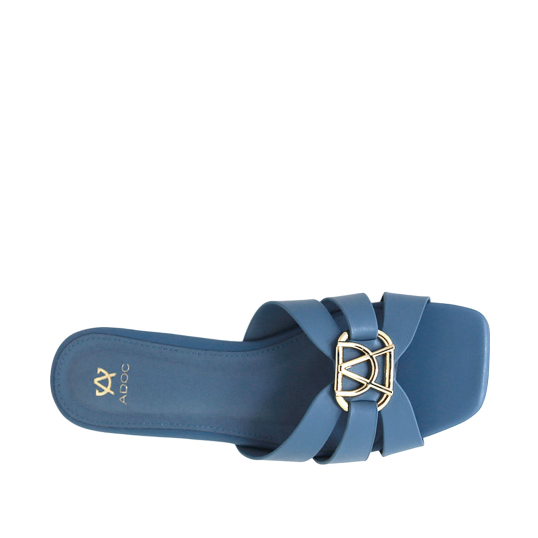 Sandalias slip on Dari para mujer color celeste