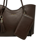 Cartera Tote Ophelia para mujer color café