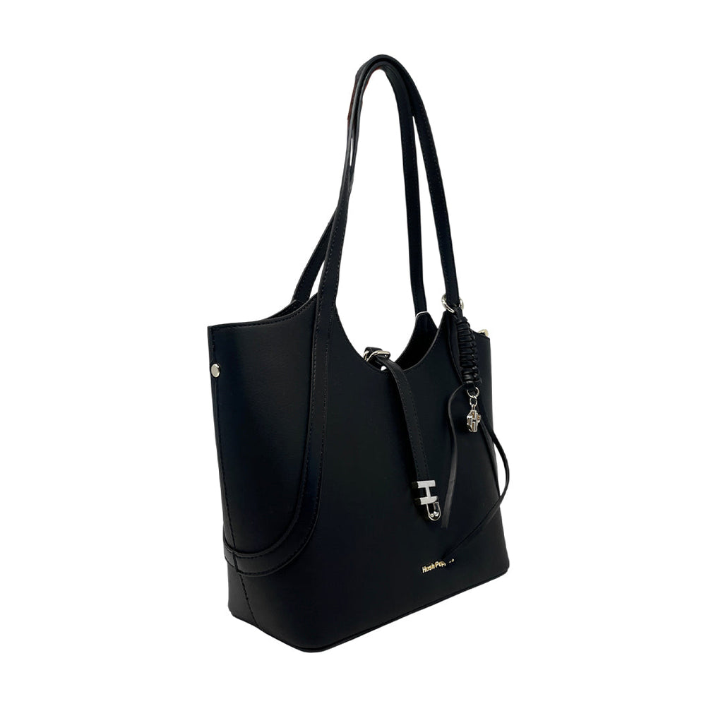 Cartera Satchel Agnes para mujer color negro