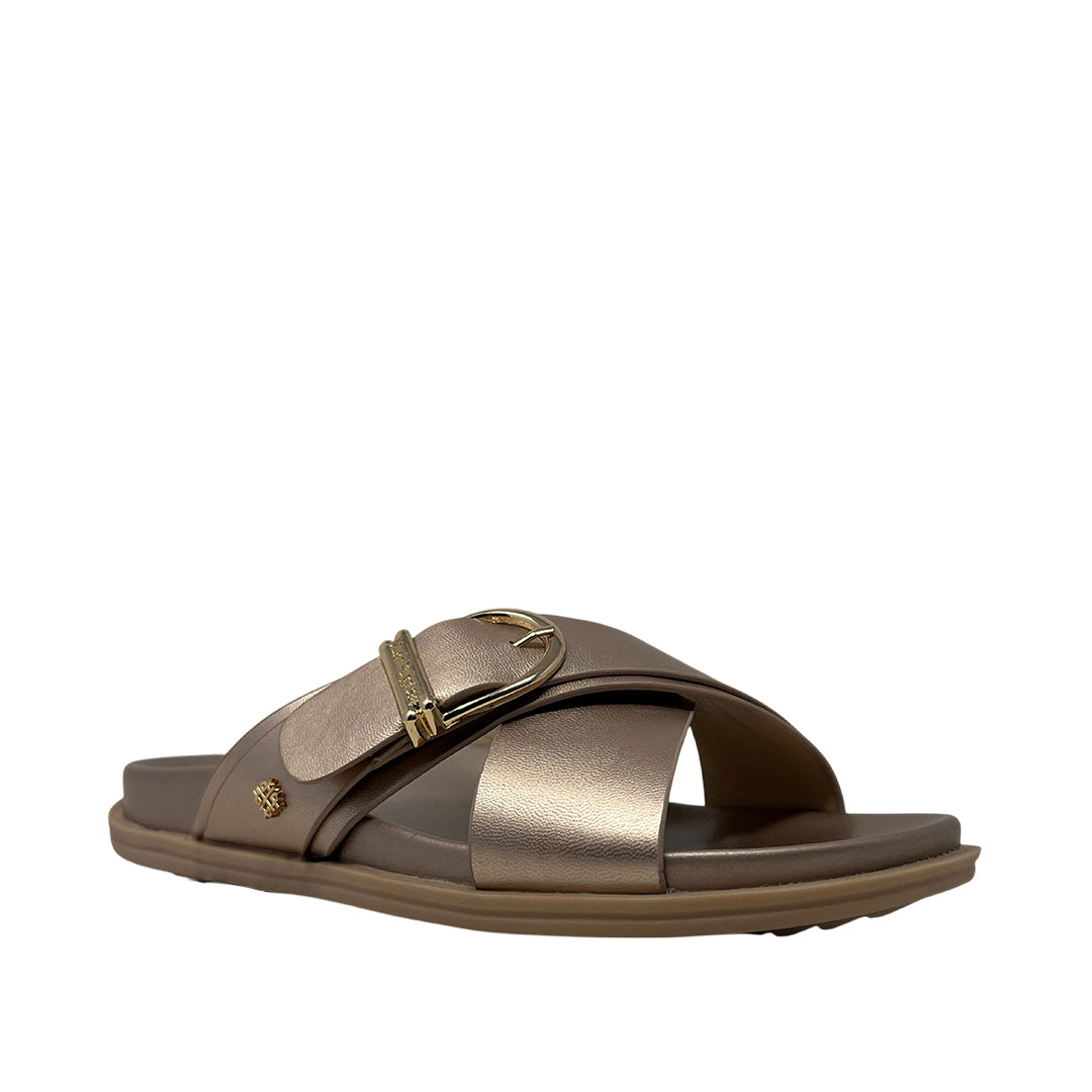 Sandalias flats Darci para mujer color oro rosa