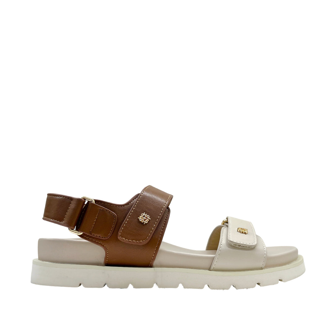Sandalias flats Morena para mujer color tan