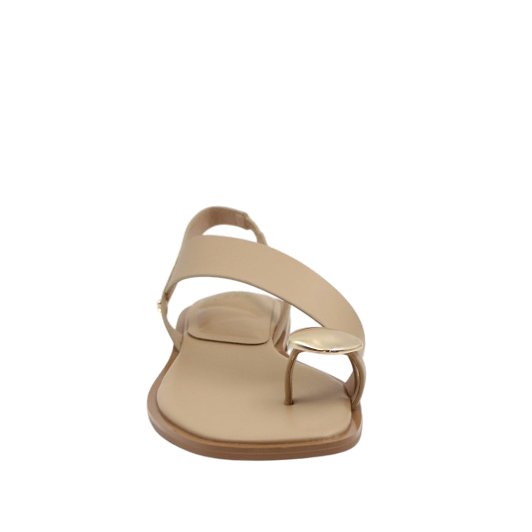Sandalias flats Gisele para mujer color arena