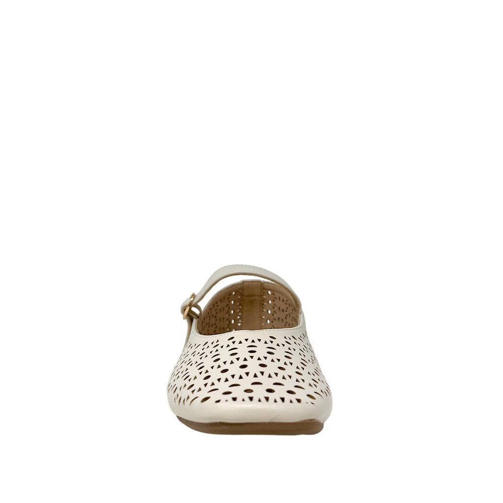 Flats Gianni para mujer color hueso