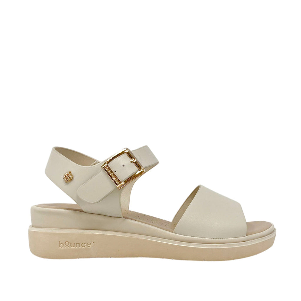 Sandalias flats Robertha para mujer color hueso