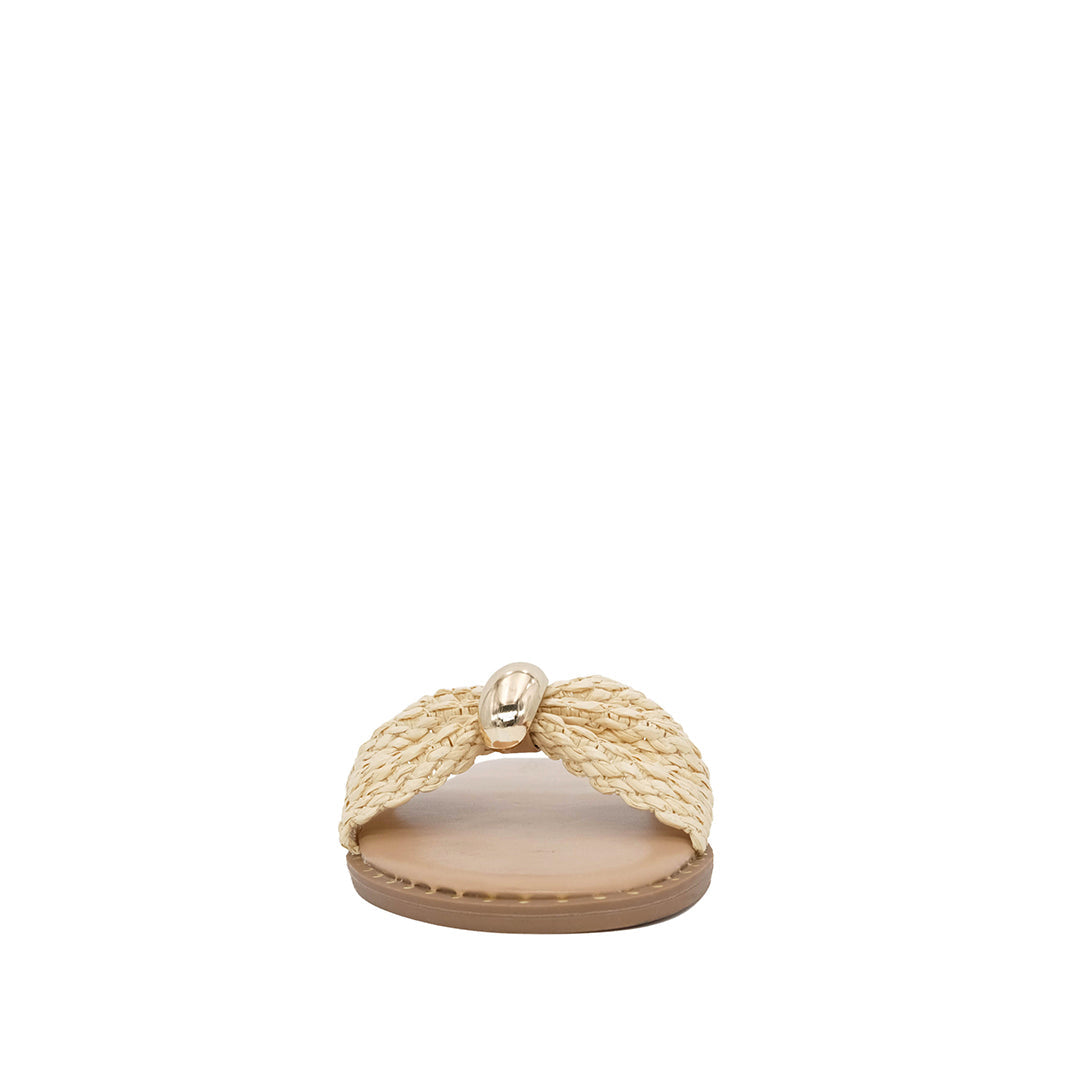 Sandalias Flats Aura para mujer color beige