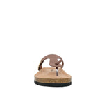 Sandalias Flats Gize para mujer color café