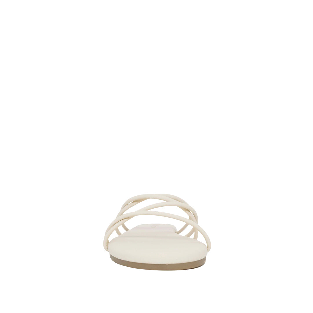 Sandalias flats Katie para mujer color hueso