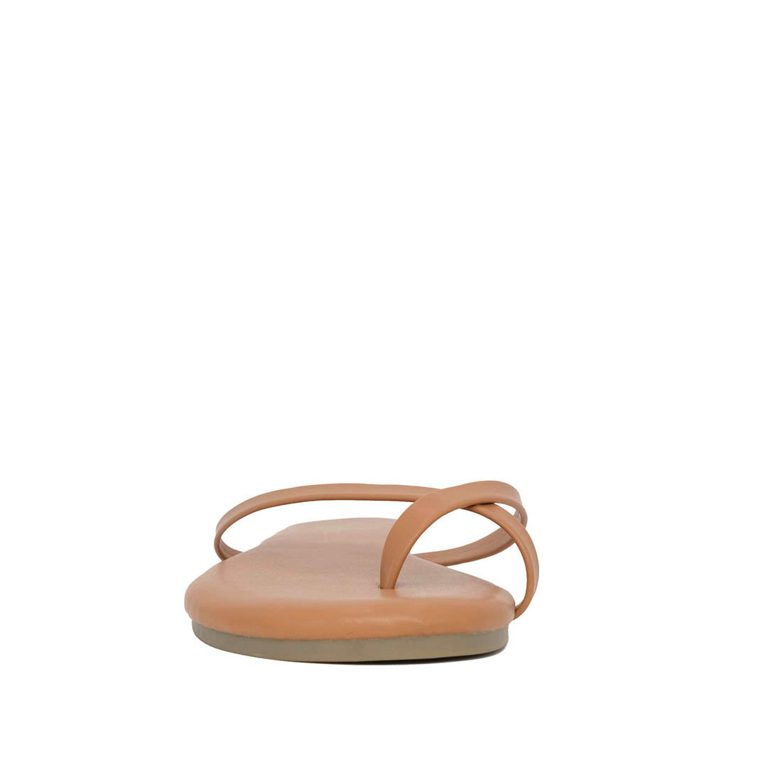 Sandalias flats Kenia para mujer color café