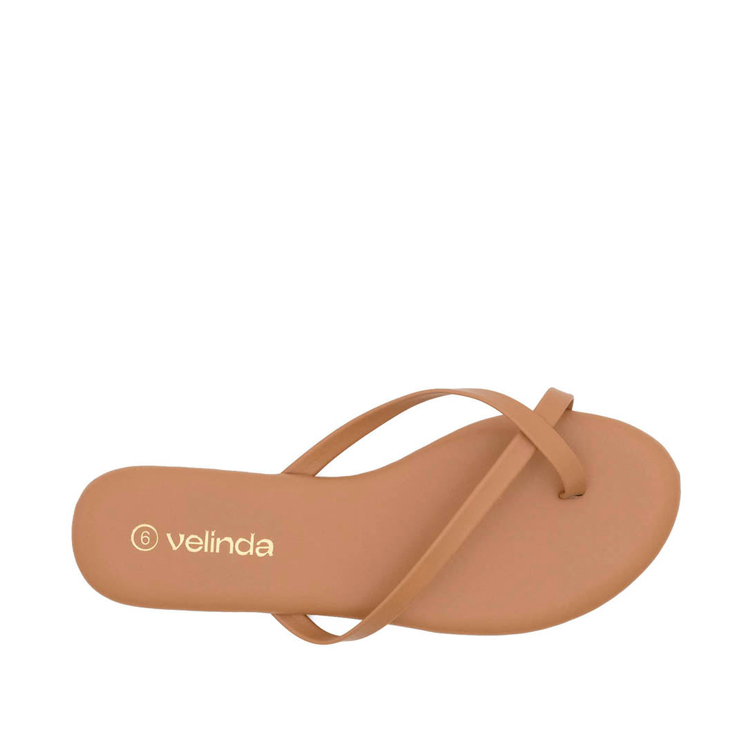 Sandalias flats Kenia para mujer color café