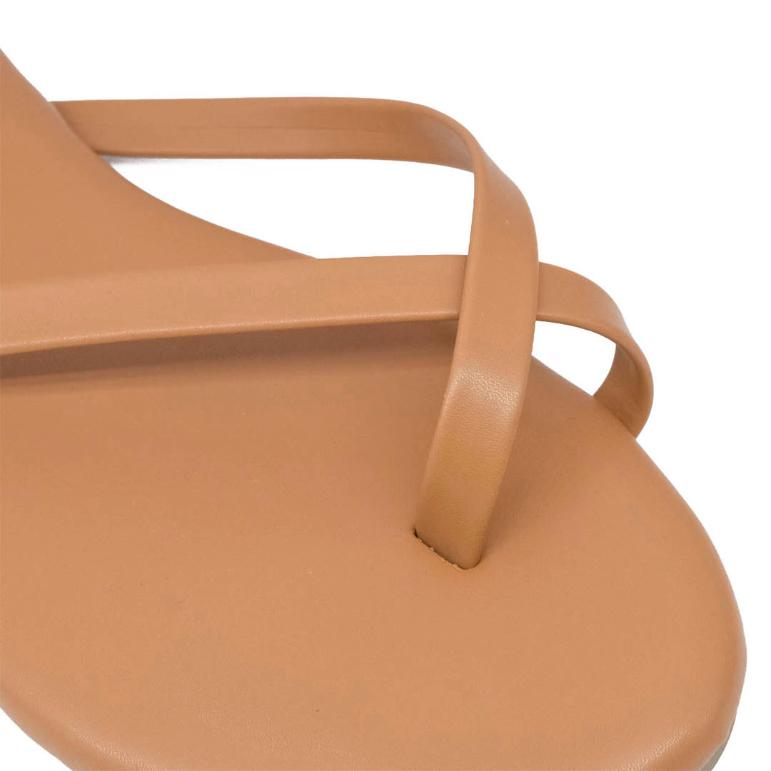 Sandalias flats Kenia para mujer color café