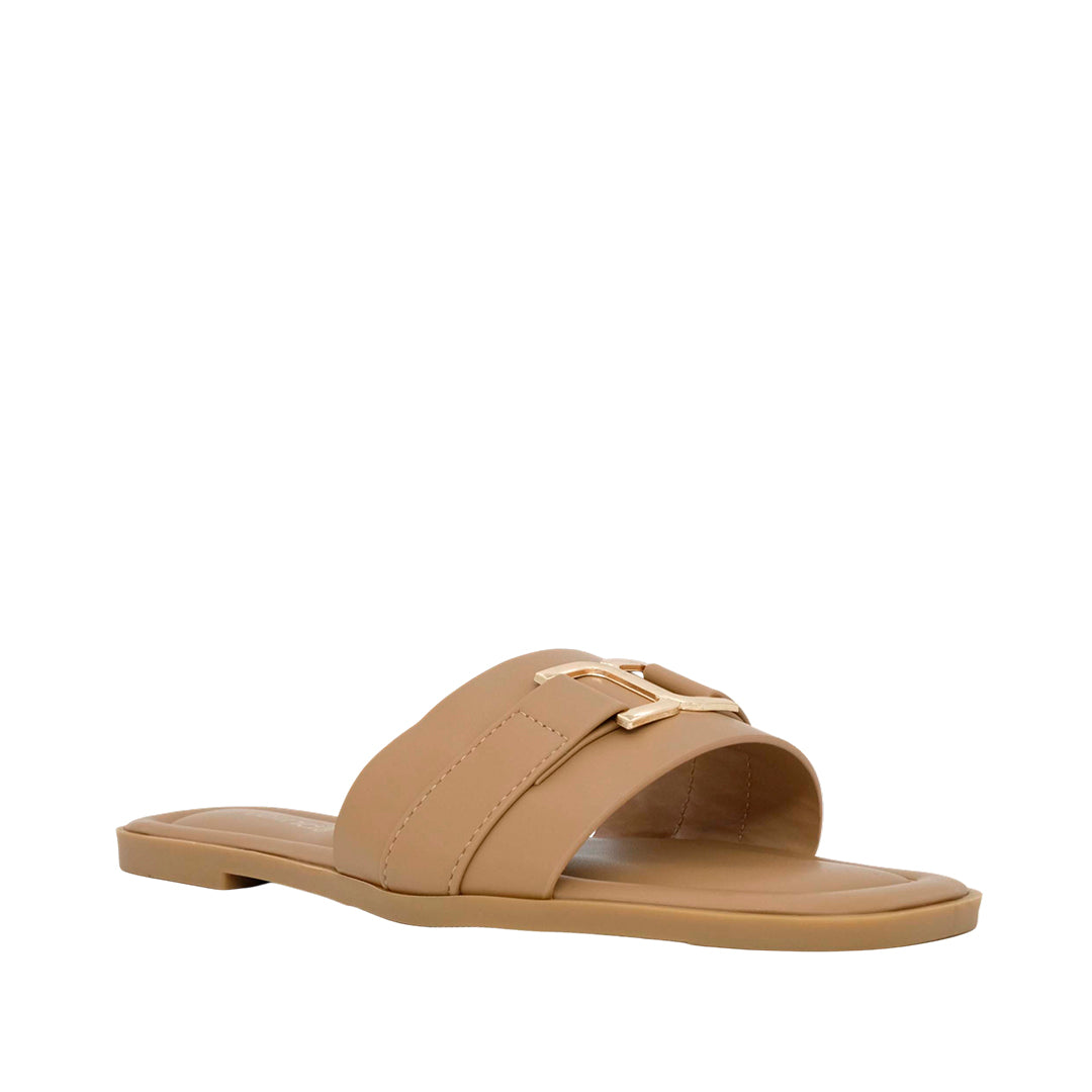 Sandalias flats Sandra para mujer color taupe