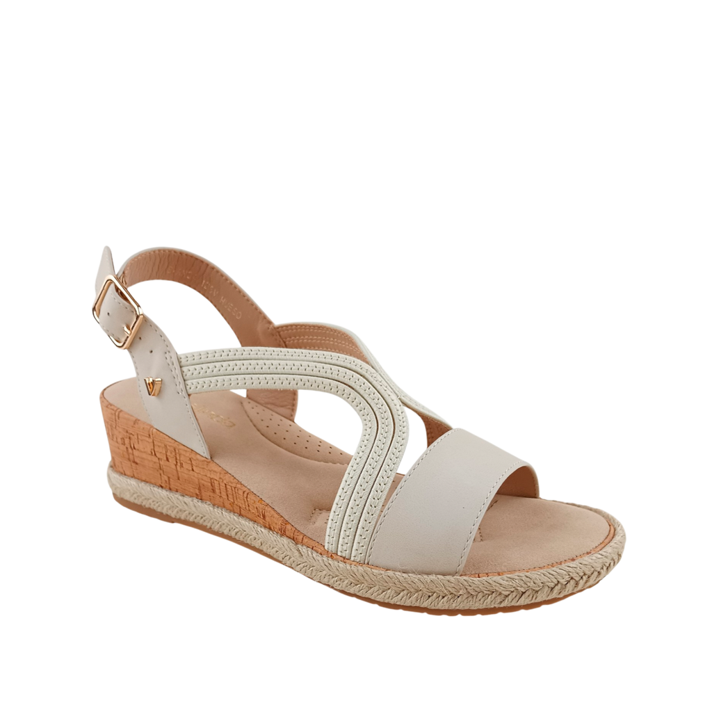 Sandalias Bianca para mujer color hueso