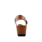 Sandalias de cuña Salome para mujer color café