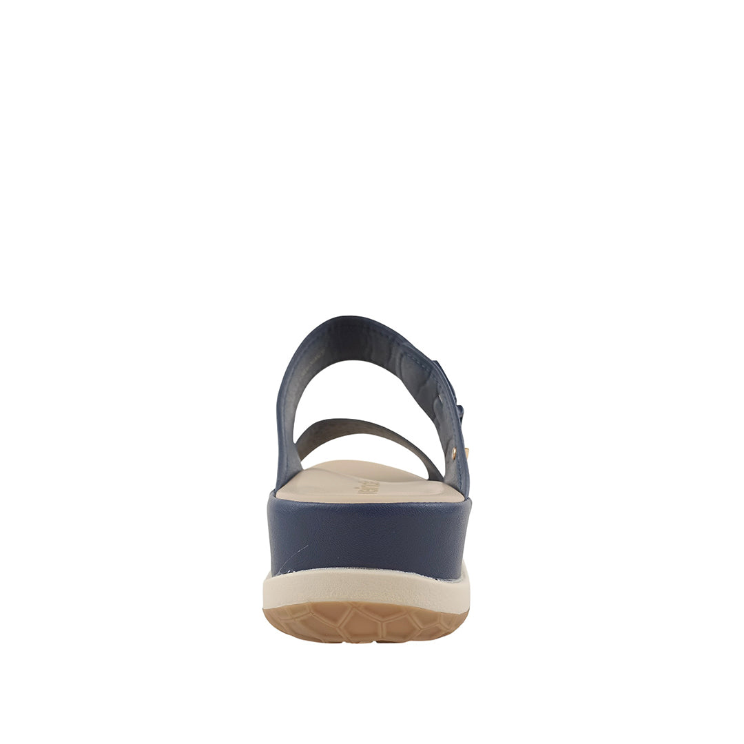 Sandalias flats Gladys para mujer color navy