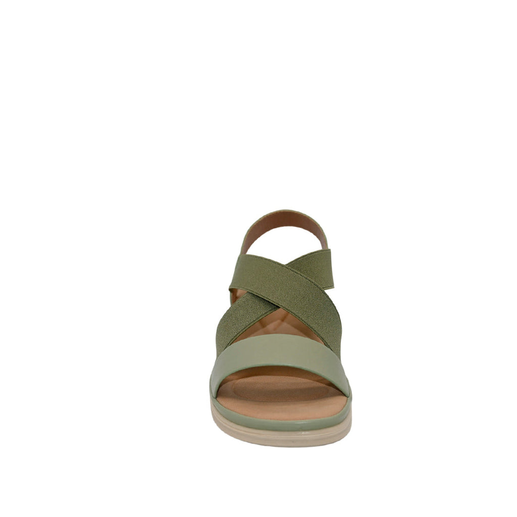 Sandalias flats Bethel para mujer color verde