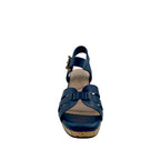 Sandalias de cuña Katherin para mujer color navy