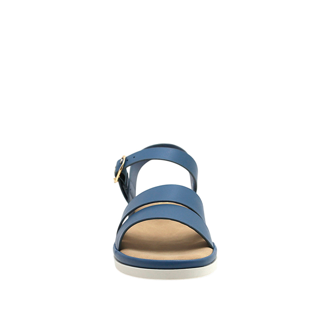Sandalias flats Dalila para mujer color celeste