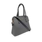 Cartera Satchel Paola para mujer color gris
