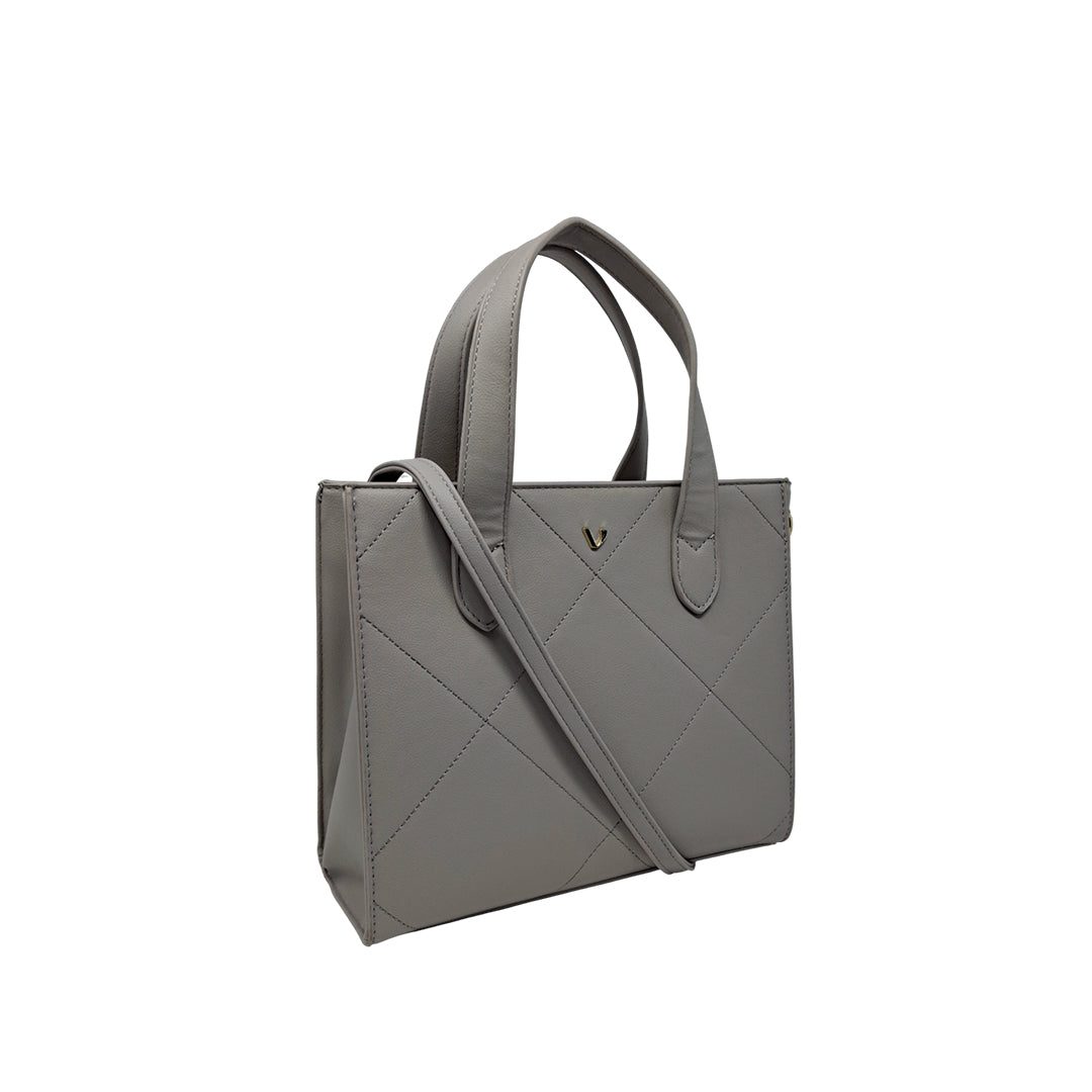 Cartera Satchel July para mujer color gris