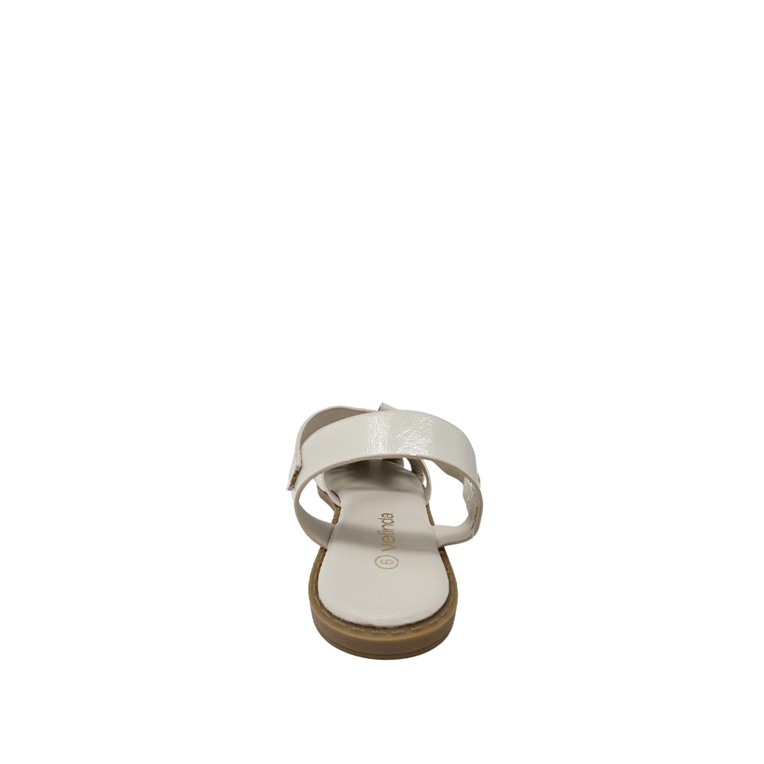 Sandalias Flats Yara para mujer color blanco