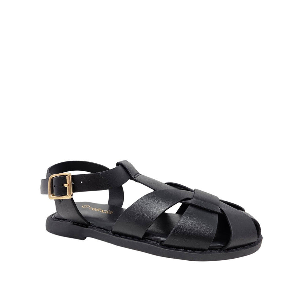 Sandalias Flats Yara para mujer color negro