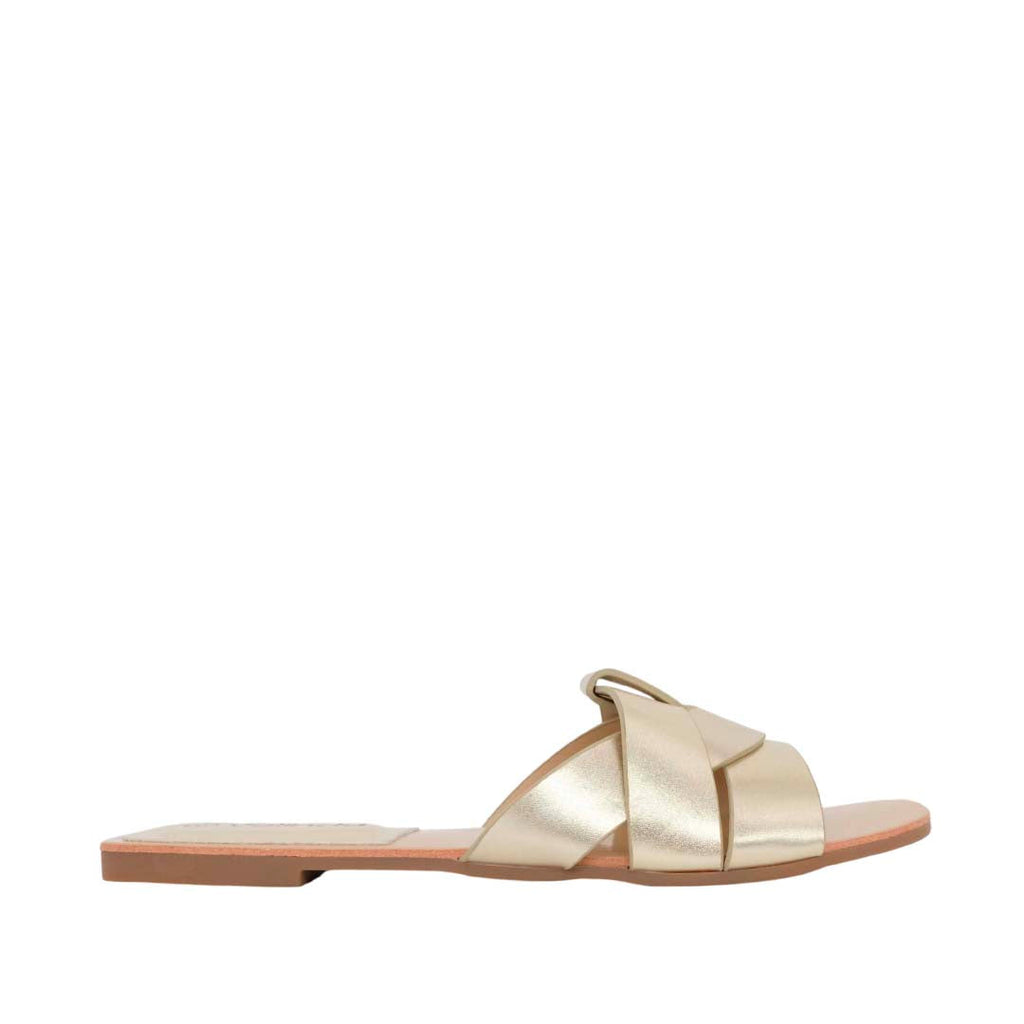 Sandalias flats Marcela para mujer color dorado