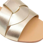 Sandalias flats Marcela para mujer color dorado
