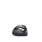 Sandalias Flats Amanda para mujer color negro