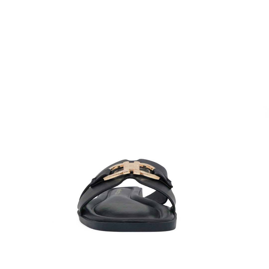 Sandalias Flats Amanda para mujer color negro