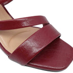 Sandalias de tacón Esperanza para mujer color rojo