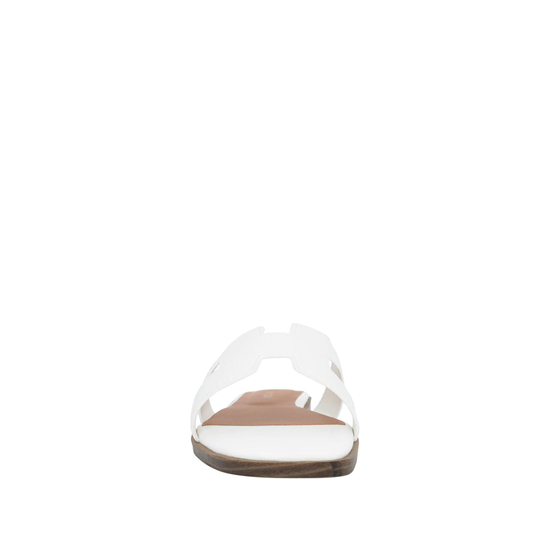 Sandalias Flats Lucia para mujer color blanco