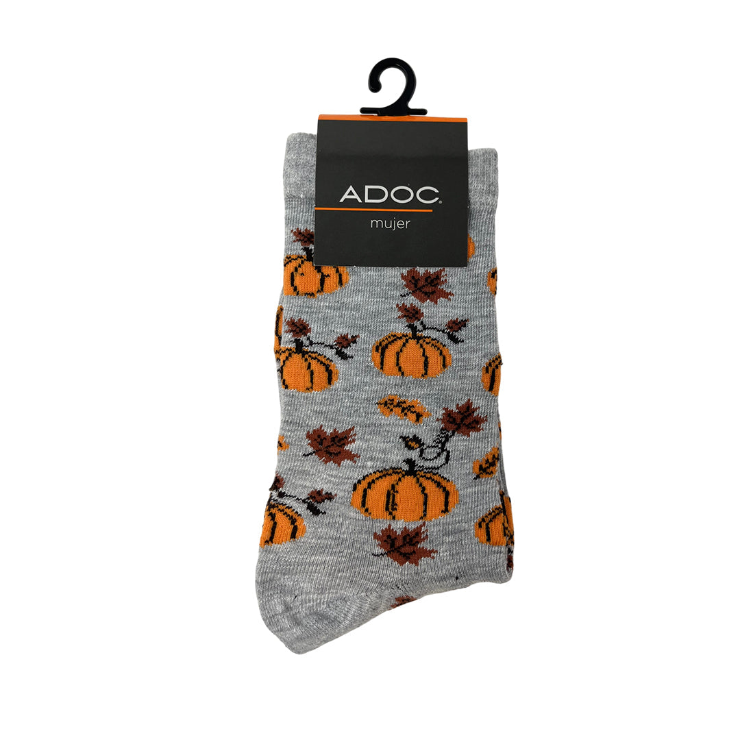 Calcetines Calabaz para mujer color gris