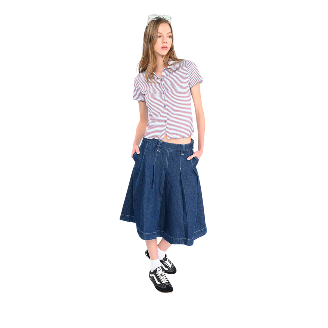 Falda Courty para mujer color azul