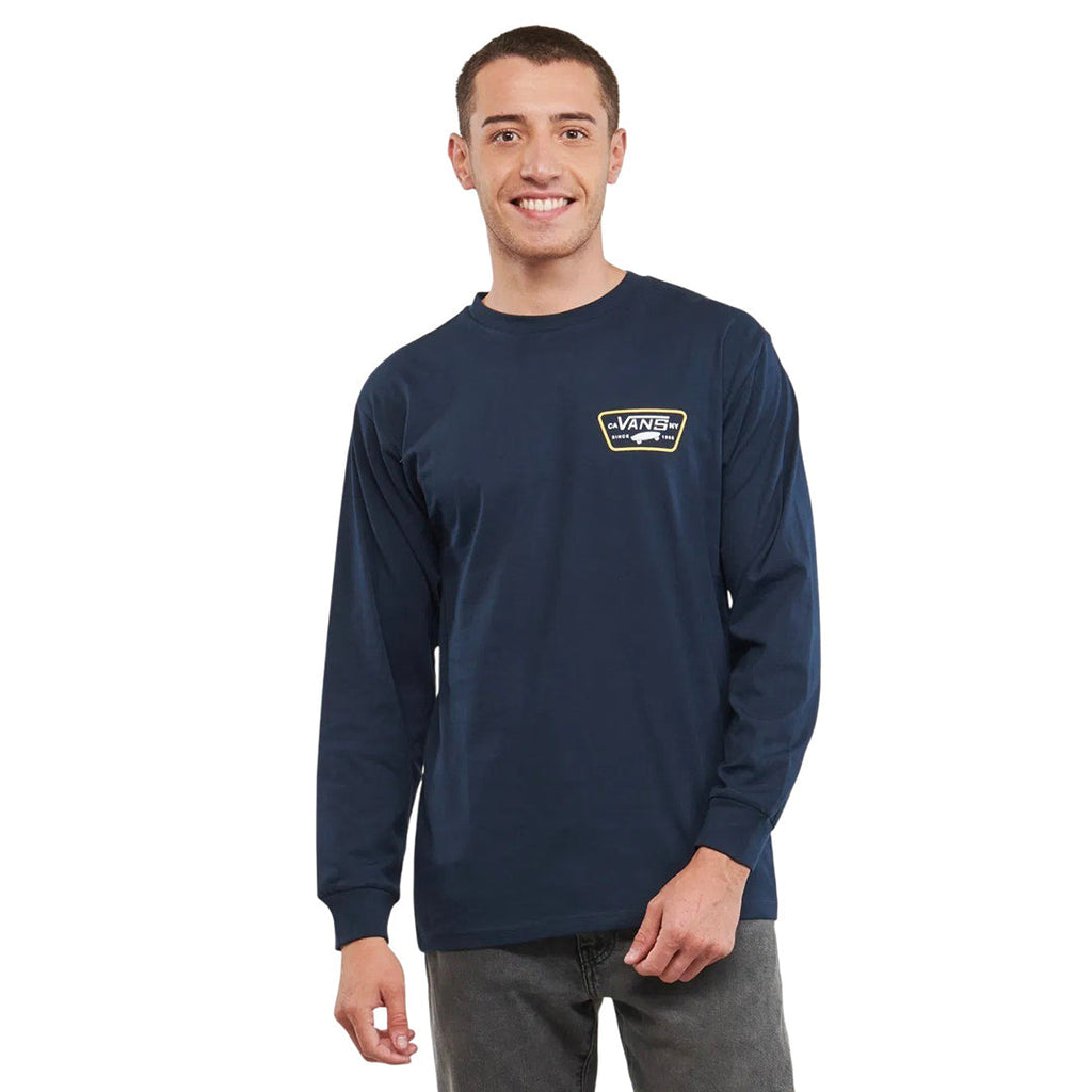 Camiseta manga larga Back para hombre color navy