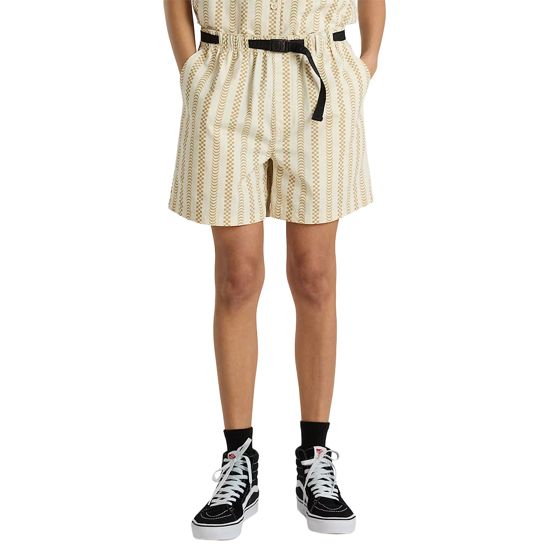 Shorts Spit Fire para mujer color beige