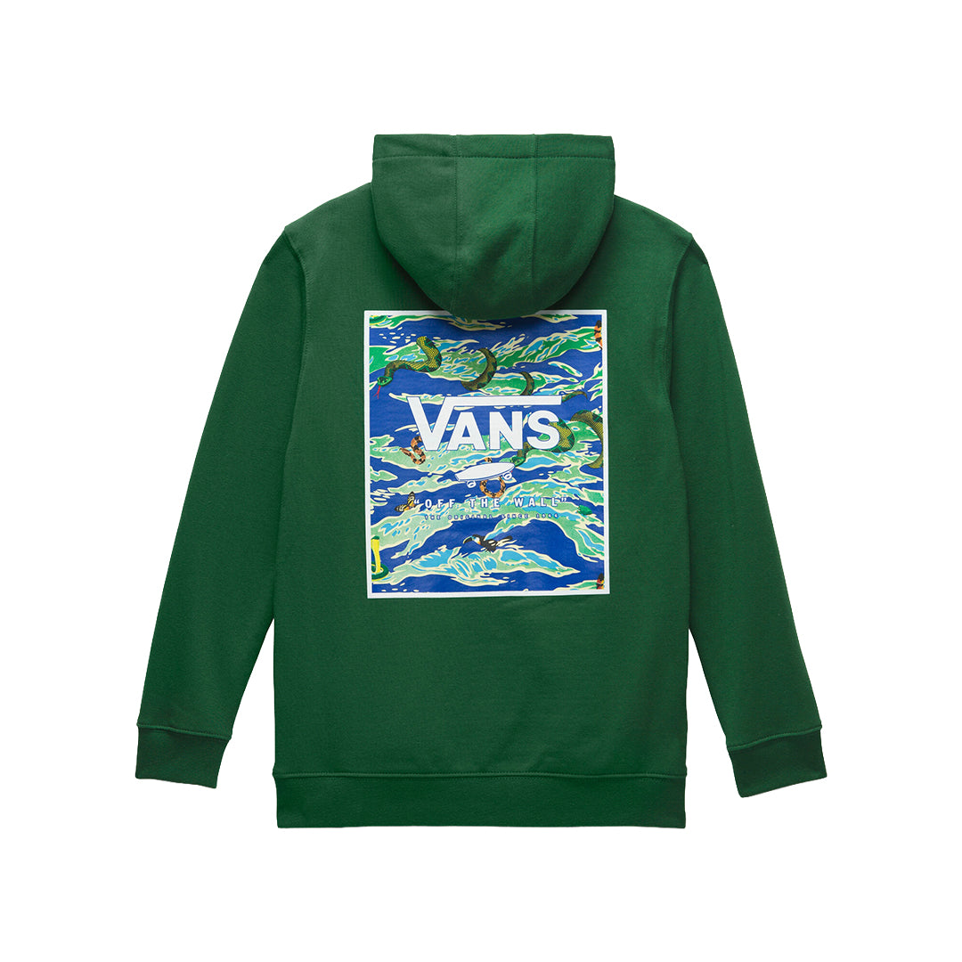 Sudadera Box Back para hombre color verde