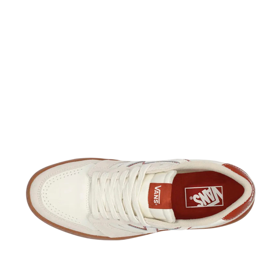 Tennis Lowland unisex color blanco y rojo