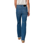 Jeans flare Stovepipe para mujer color indigo